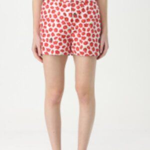 Versace White Ladybug Floral Shorts Silk Twill Size 44 EU / L/XL US NWOT